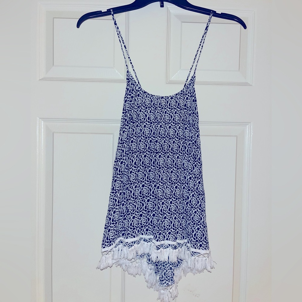 Cotton candy LA linen cross back top